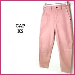 【極美品】GAP　ハイライズバレルカーキ デニムパンツ XS　くすみピンクのサムネイル