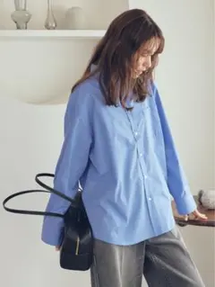 タブスリーブ釦ダウンシャツ