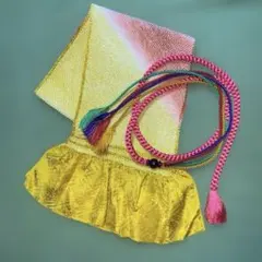 振-17 和装小物　正絹　成人式　振袖用 帯締め 手組紐　帯揚　総絞りセット