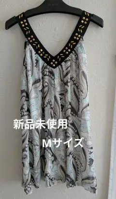 ペイズリー柄ノースリーブチュニック