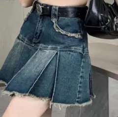 プリーツスカート デニム y2k