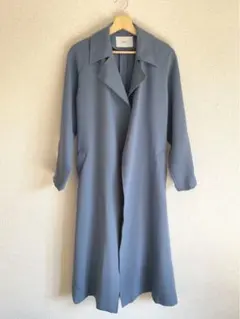 FRAMeWORKロングコート　ブルー　春秋　アウター　トレンチコート