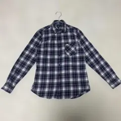 GAP ギャップ チェックシャツ 長袖シャツ パープル 紫 メンズ Sサイズ