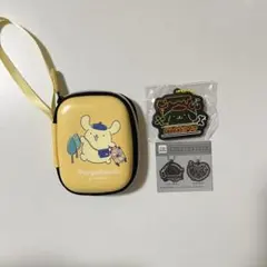 ポムポムプリン　当たりくじ　マルチケース　ビビットネオンラバーキーチェーン