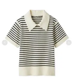 【新品未使用】ミラオーウェン　2WAYハーフスリーブポロニット