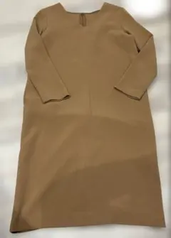 Demi-Luxe BEAMS Ｖネックワンピース　茶色　　38 結婚式