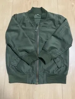 MA-1 ミリタリー ブルゾン ジャケット アウター グリーン カーキ 110