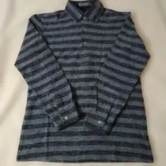 St.Andrews ネイビー系ストライプ ポロシャツ M