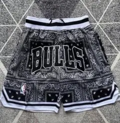 BULLS バンダナ柄 バスケットパンツ M