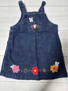 ミキハウス 90 女の子 ジャンパースカート 美品 おでかけ 着回し万能
