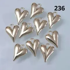 【商品番号236】10こ♡ゴールドチャーム♡ハンドメイド素材♡ハート