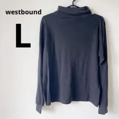 westbound 黒 タートルネック L 長袖 シャツ トップス