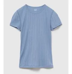 GAP ポインテール　クルーネックTシャツ　ブルー