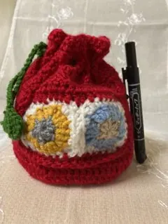 かぎ針編み　巾着袋