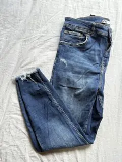 ZARA EUR42 ダメージ加工 スキニージーンズ　メンズ