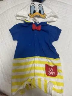 ドナルドダック フード付きロンパース