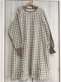 PAIR MANON チェック柄長袖ワンピース⭐︎裏起毛