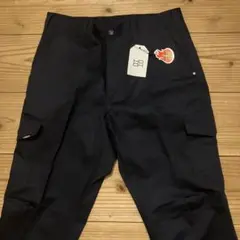 「新品未使用」HOOHネイビー カーゴパンツ難燃素材 sizeLL W90
