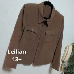 Leilian レリアン 大きいサイズ 13+ 茶 ジャケット