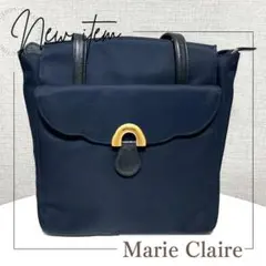 【美品】Marie Claire マリクレール トートバッグ ネイビー ナイロン