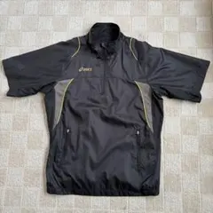 asics GOLDSTAGE 野球用ハーフジップジャンパー半袖Lサイズ