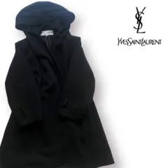 Yves saint Laurent ウール ノーカラーコート ボタンレスのサムネイル