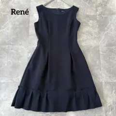 美品✨René basic ノースリーブワンピース 濃紺 36 日本製のサムネイル