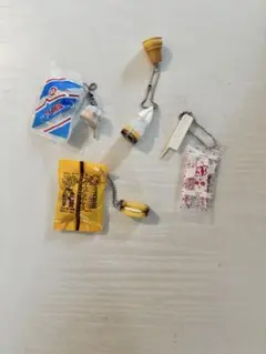 食品ミニチュア キーホルダー 4点セット アイス ガチャガチャ まとめ売り