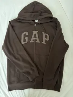 GAP ギャップ ジップアップパーカー ブラウン L