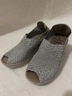 新品 ゴムゴムGomu56 厚底 ウェッジソールオープントゥサンダル S