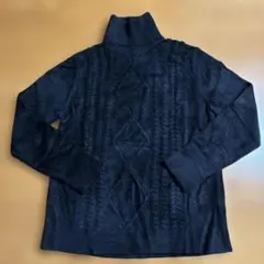 【佐藤健】ABYTS ハイネックケーブルニット