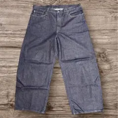 GU ダークブルー　デニムパンツ （バレルレッグ）サイズ38