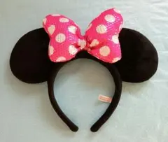 【匿名配送】ミニー　カチューシャ　スパンコール　ピンク　東京ディズニーリゾート