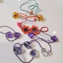 女の子用／子供用ヘアアクセサリー9個セット