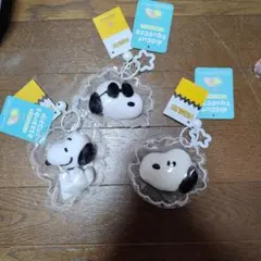 PEANUTS スヌーピー ダイカットスクイーズ キーホルダー 3種セットのサムネイル