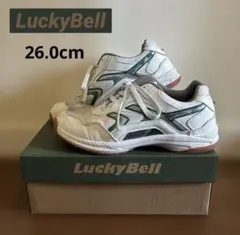 【箱付き】LuckyBell ACT801 26cm 上履き 体育館履き 緑×白のサムネイル