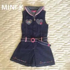 【激レア✨】MINI-K❣️デニムジャンスカ 120cm ハート刺繍 平成　Y2K