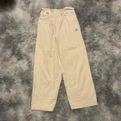 レディース ズボン 白 140 キッズ フレアパンツ