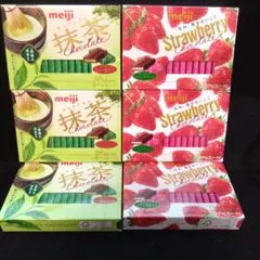 明治 ストロベリーチョコレート&抹茶 BOX 26枚入×6個セットのサムネイル
