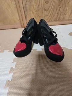 夢展望♡Newlyme♡ハートクロス♡ヒールパンプス
