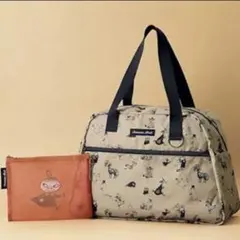 リンネル　ボストンバッグ　メッシュポーチ　ムーミン　サマンサモスモス