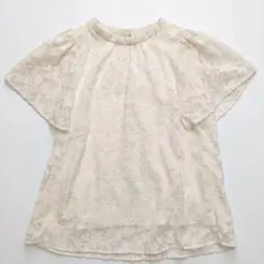 NATURAL BEAUTY BASIC カットジャガードブラウス ホワイトのサムネイル