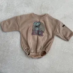 ロンパース　冬　恐竜