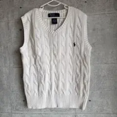 POLO by RALPH LAUREN Ｖネック ケーブル編み ニット ベスト
