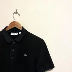 LACOSTE PH441E ラコステ　ポロシャツ　ブラック　黒　銀ワニ　4のサムネイル