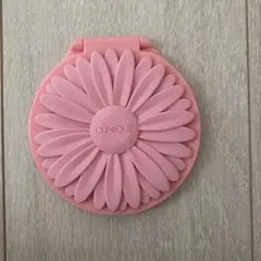 CLINIQUE 花の形状 手鏡 ピンク