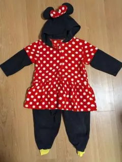 ミニーマウス風フリース着ぐるみ 100〜110