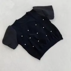 GRL グレイル レディース トップス ニット 半袖 オシャレ 可愛い ブラック