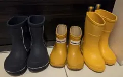 ​【3足セット】キッズ レインブーツ 長靴14cm クロックス hang ten