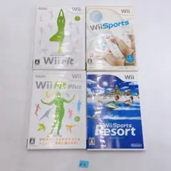C2　24時間以内発送　ソフト清掃済　Wiiソフト4本セット　スポーツ